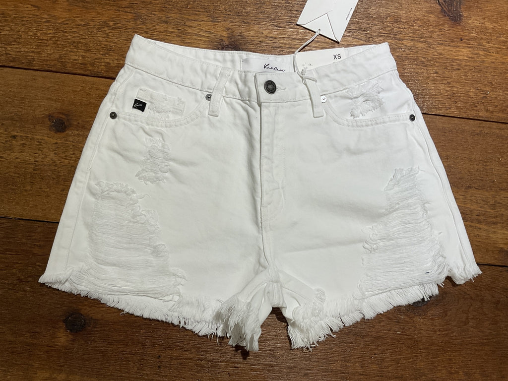 Kancan White Jean Shorts