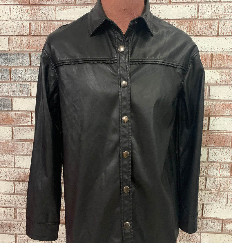 Black Leather Shirt/Jacket
