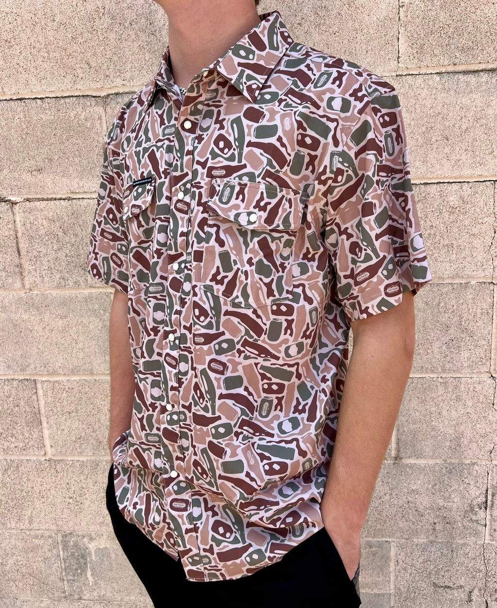 HS Beer camo Pearl snap