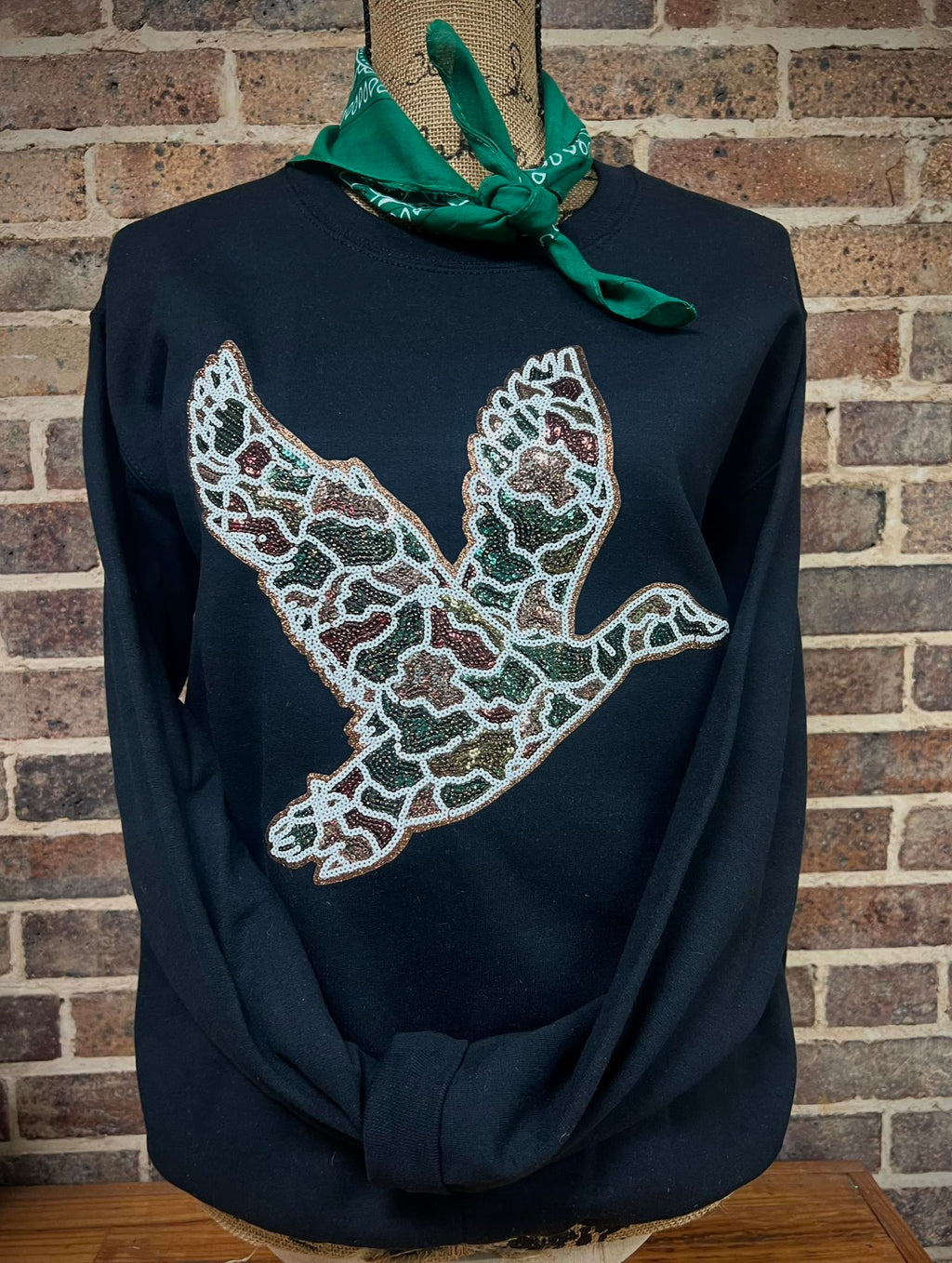 Camo Duck Sequin Sweatshirt