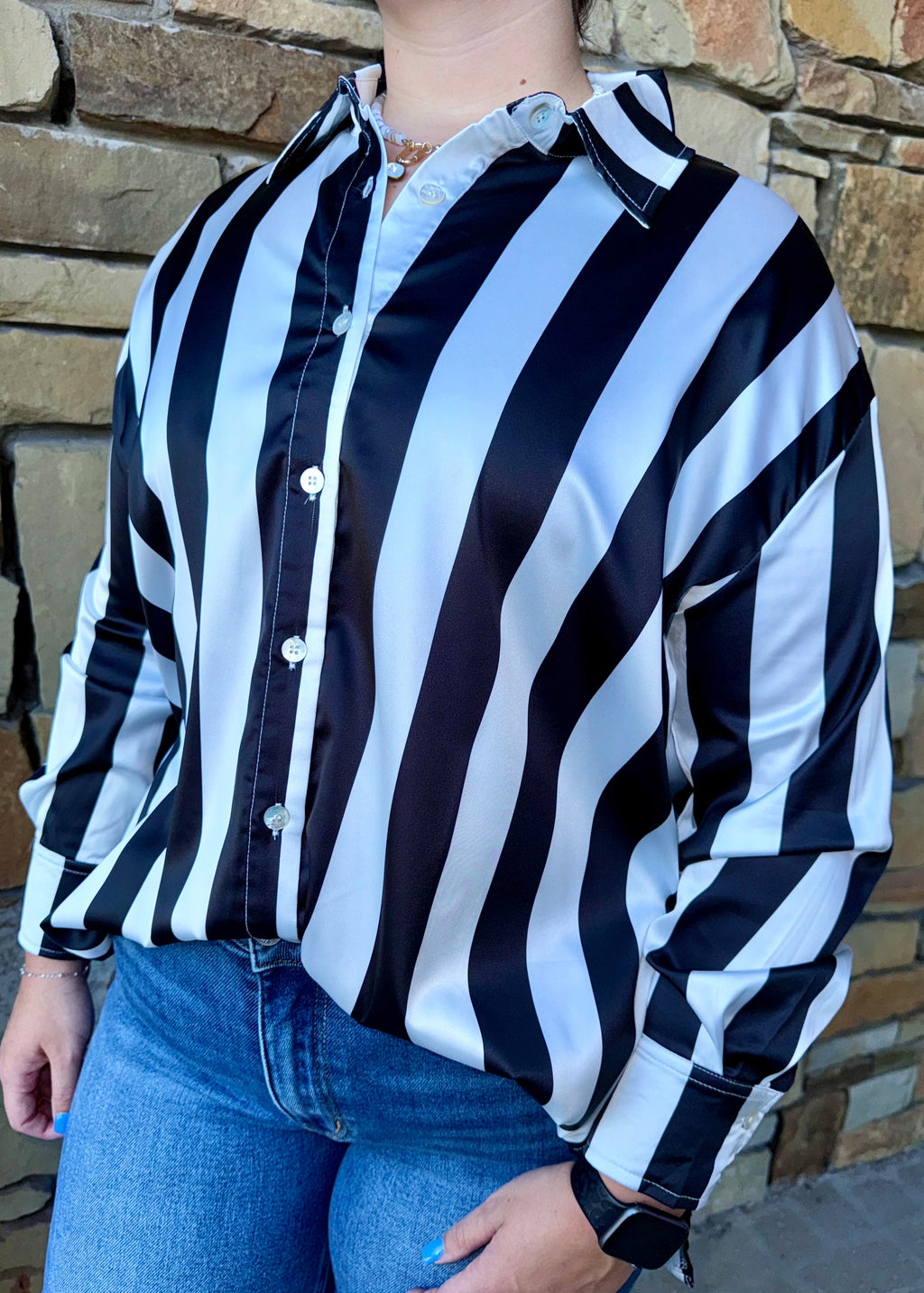 Sideline Satin Blouse