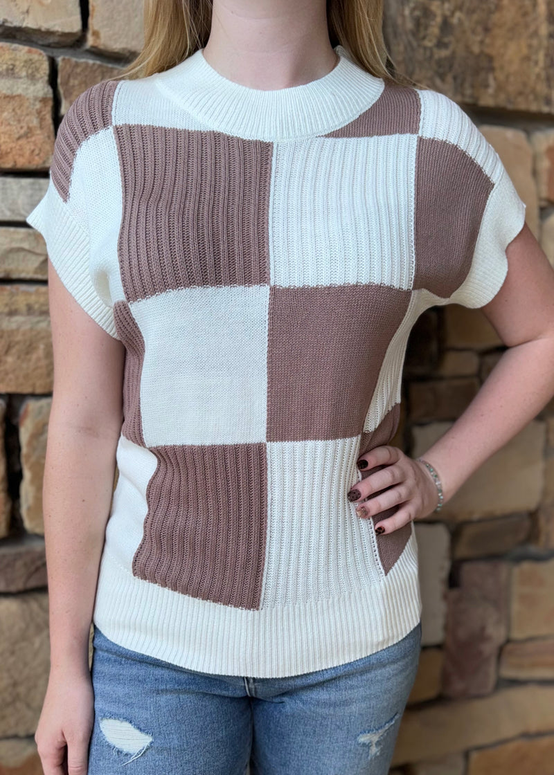 The Mocha Check Knit