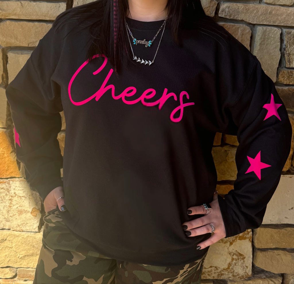 Cheers star sleeve sweatshirt