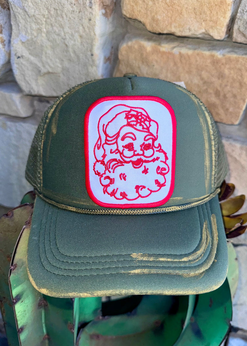 Vintage Santa Sketch Trucker