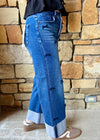 The Risen Velvet Bow Wide Leg Jeans