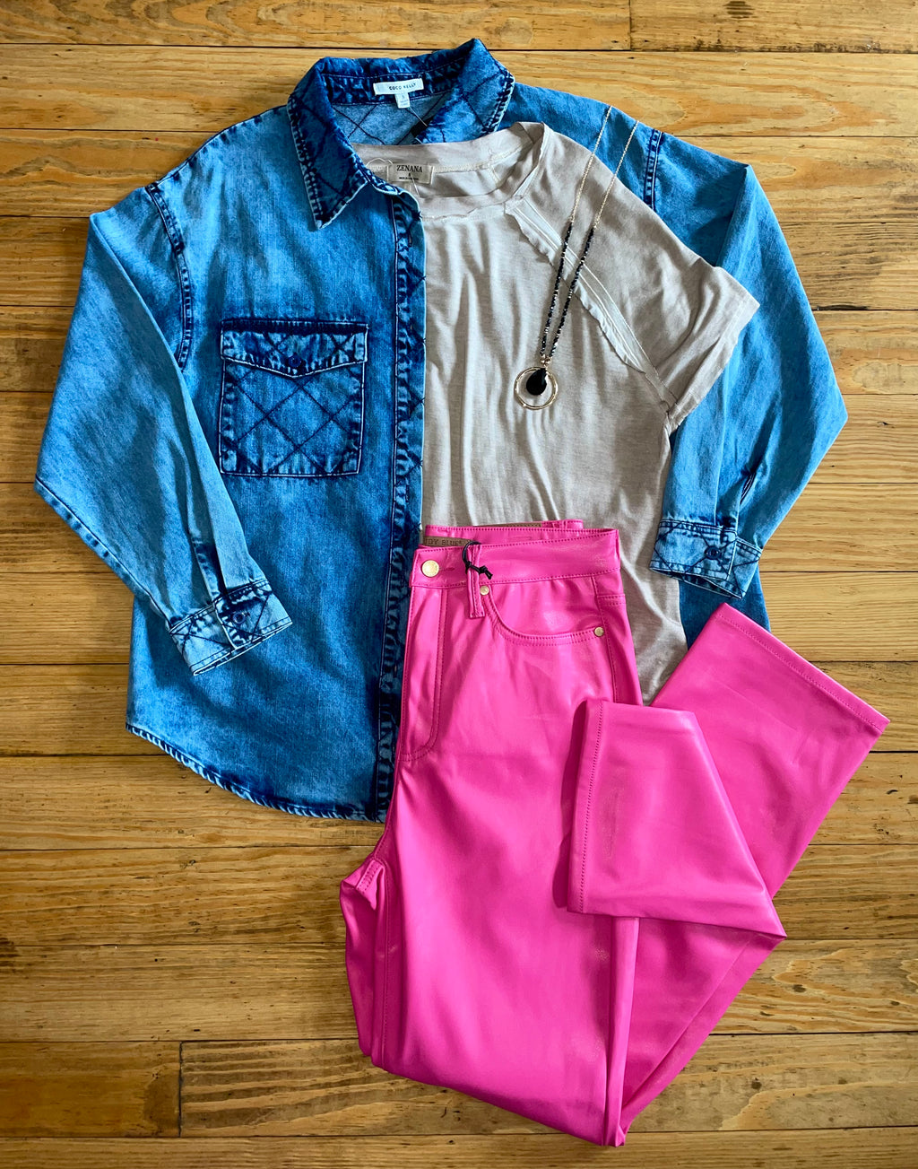 Pink Pleather Judy Blue