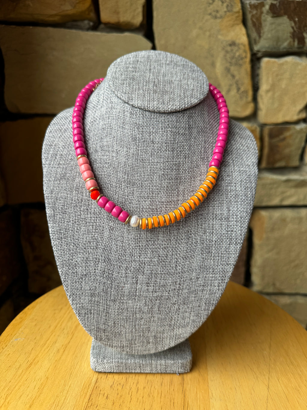 Pink Beaded Necklace