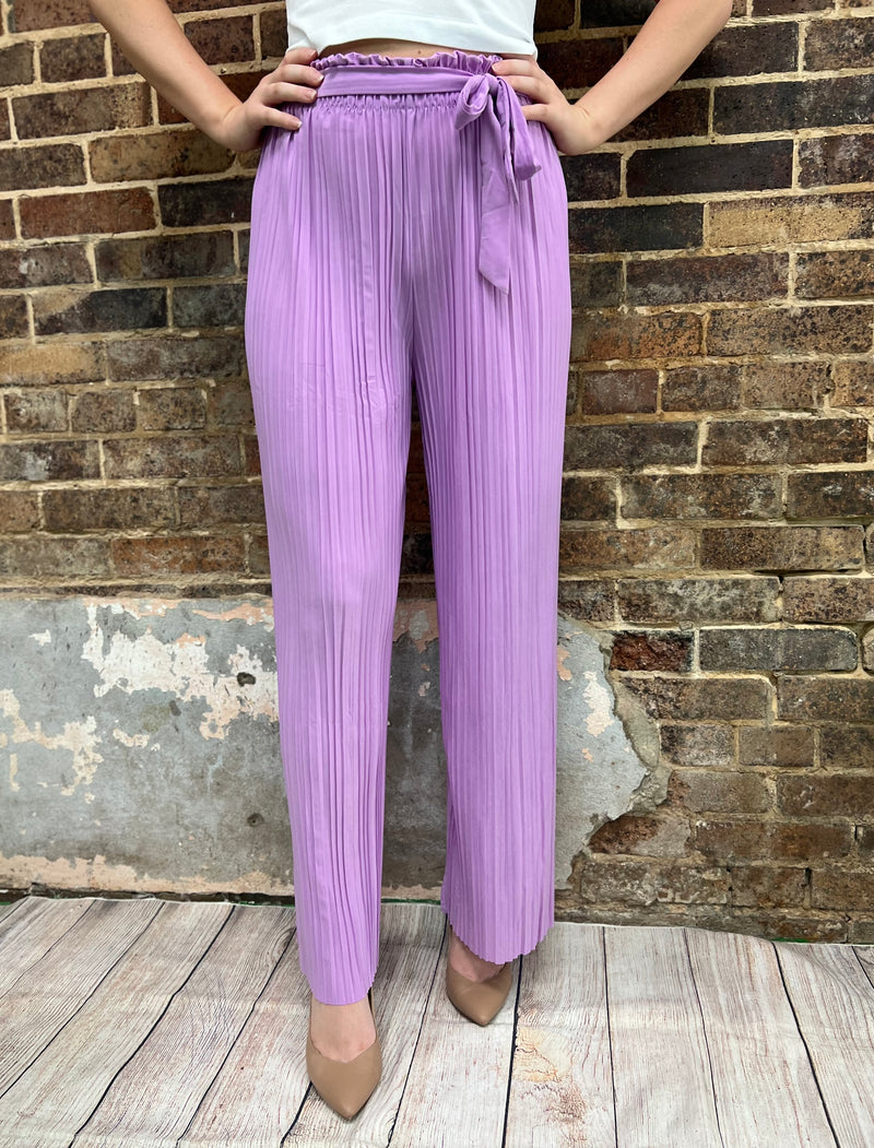 Lilac Pleated Dress Pant