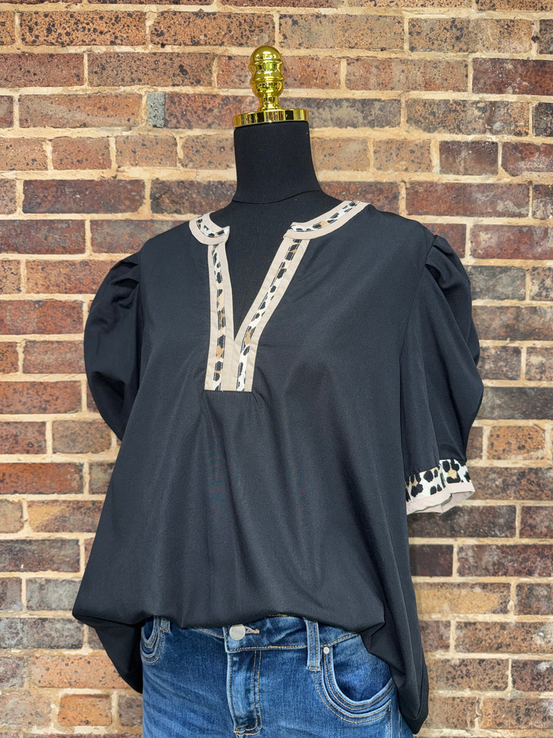 The Midnight Leopard Top
