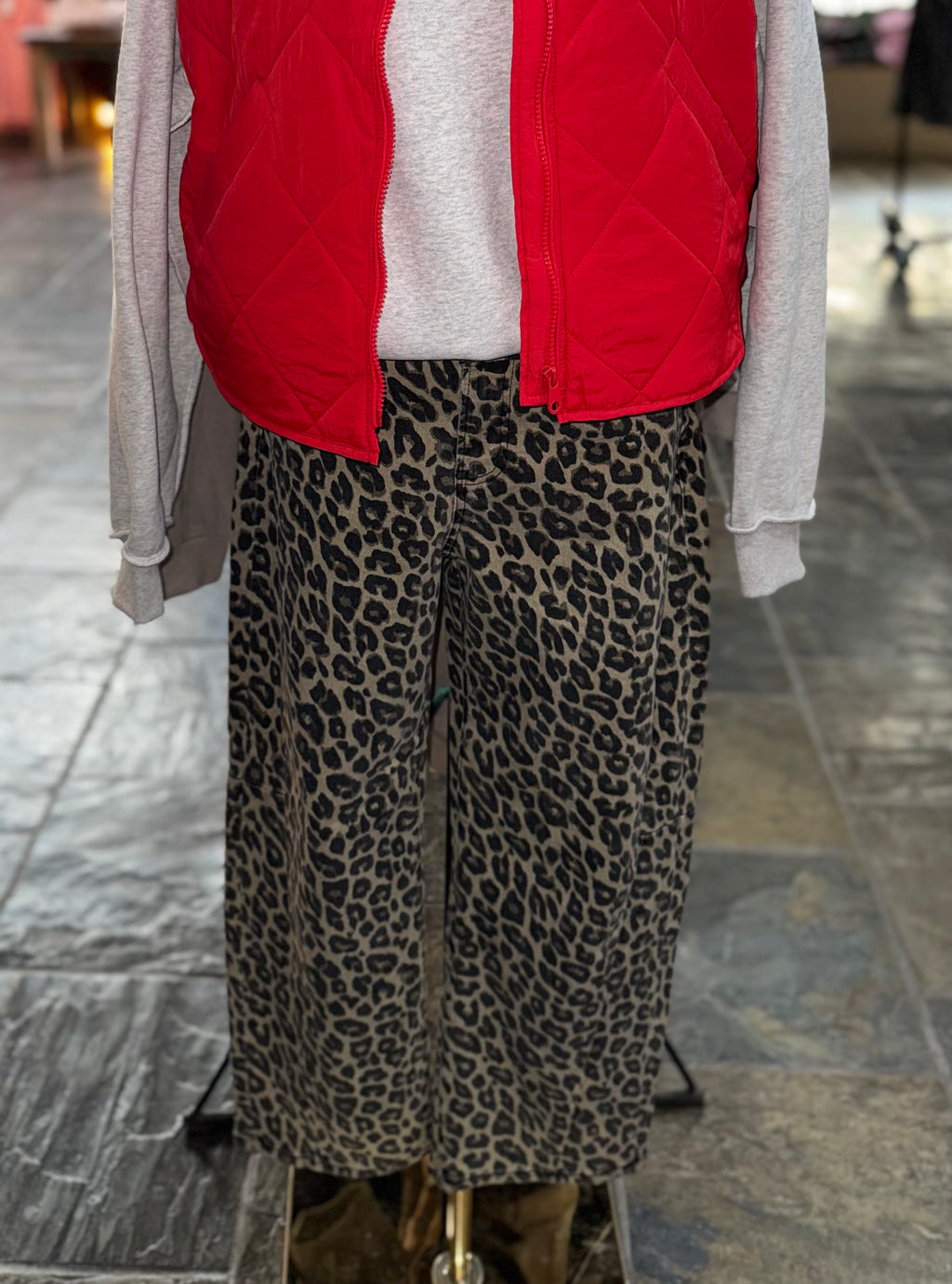 Cheetah Risen Barrel Jeans