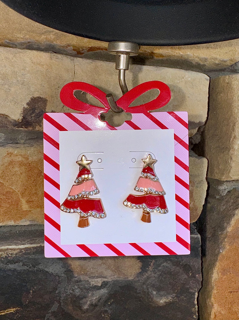 P&R Christmas Tree Earrings