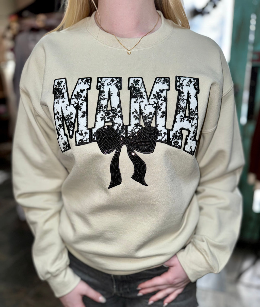 Mama bow Crewneck