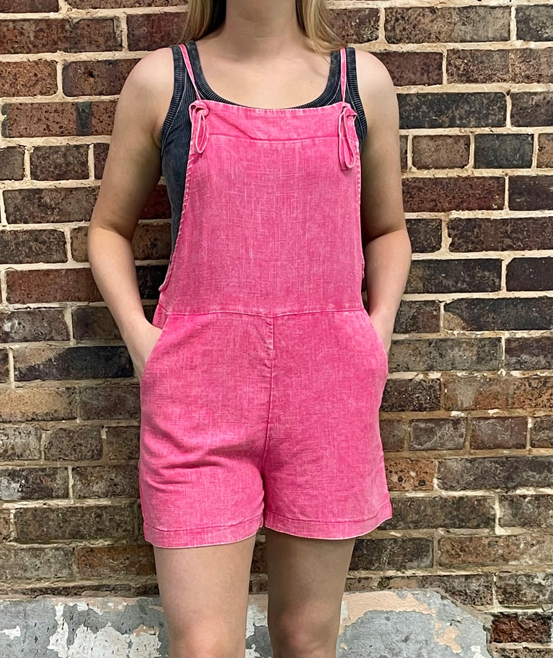 Washed Linen Overalls