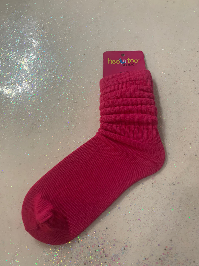Pink Slouch Socks