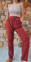 The High Rise Corduroy Pants in Rust